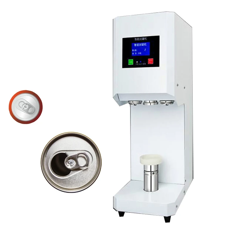 ماكينة ختم علب ذكية أوتوماتيكية بالكامل أكواب بلاستيكية غير دوارة للحيوانات الأليفة زجاجة مشروبات جرة تعليب علب البيرة خياط