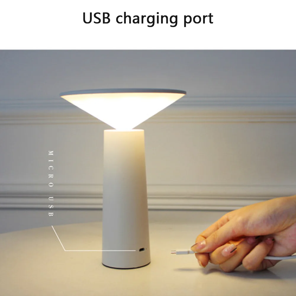 led night light Scandinavian minimalist ambient table lamp usb rechargeable creative decorative dining room bedside table lamps