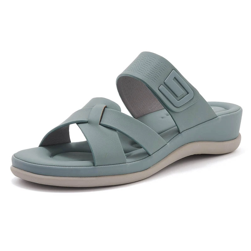 

2025 Summer Thick-Soled Sandals For Women Casual And Comfortable Large Size Simple And Versatile Slippers Free To Exercise