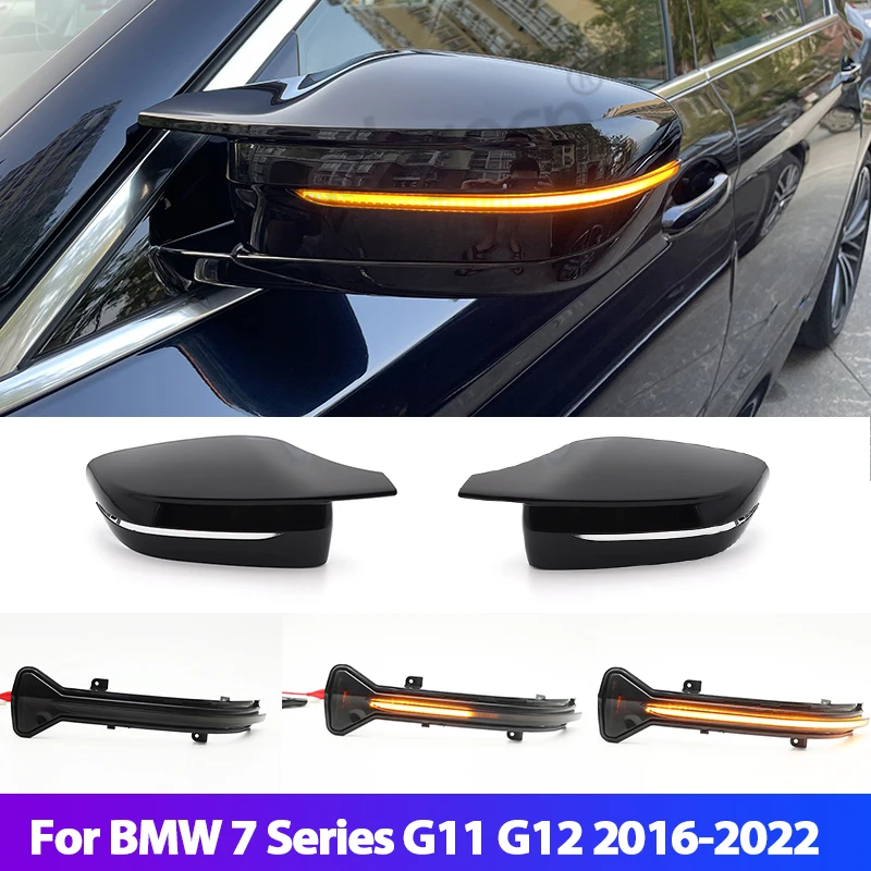 

Для BMW 7 серии G11 G12 730LI 740LI 750Li 760Li 2016-2022 индикатор крышки бокового зеркала светодиодный динамический указатель поворота мигалка