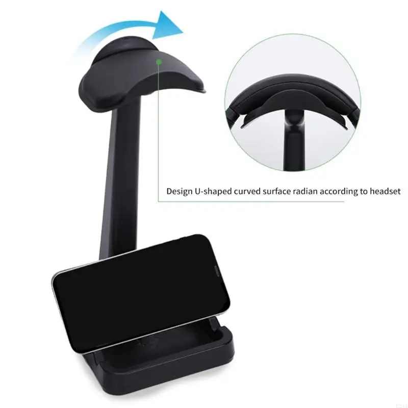 Headsets Mount With Detachable Cable Holder Gaming Headphone Stand Phone Shelf