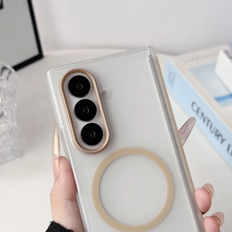 Magnetyczne etui na telefon Samsung Galaxy Z Fold8 Ultra Fold 8 7 6 5, bumper z obsługą Magsafe, matowa ramka przednia, ochrona zawiasu — zdjęcie produktu 4
