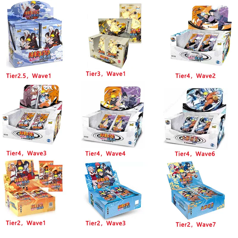 Naruto Cards Booster Tier2 Wave7 KaYou Wholesale Board Games Playing Cards Rare Collection TCG Cards