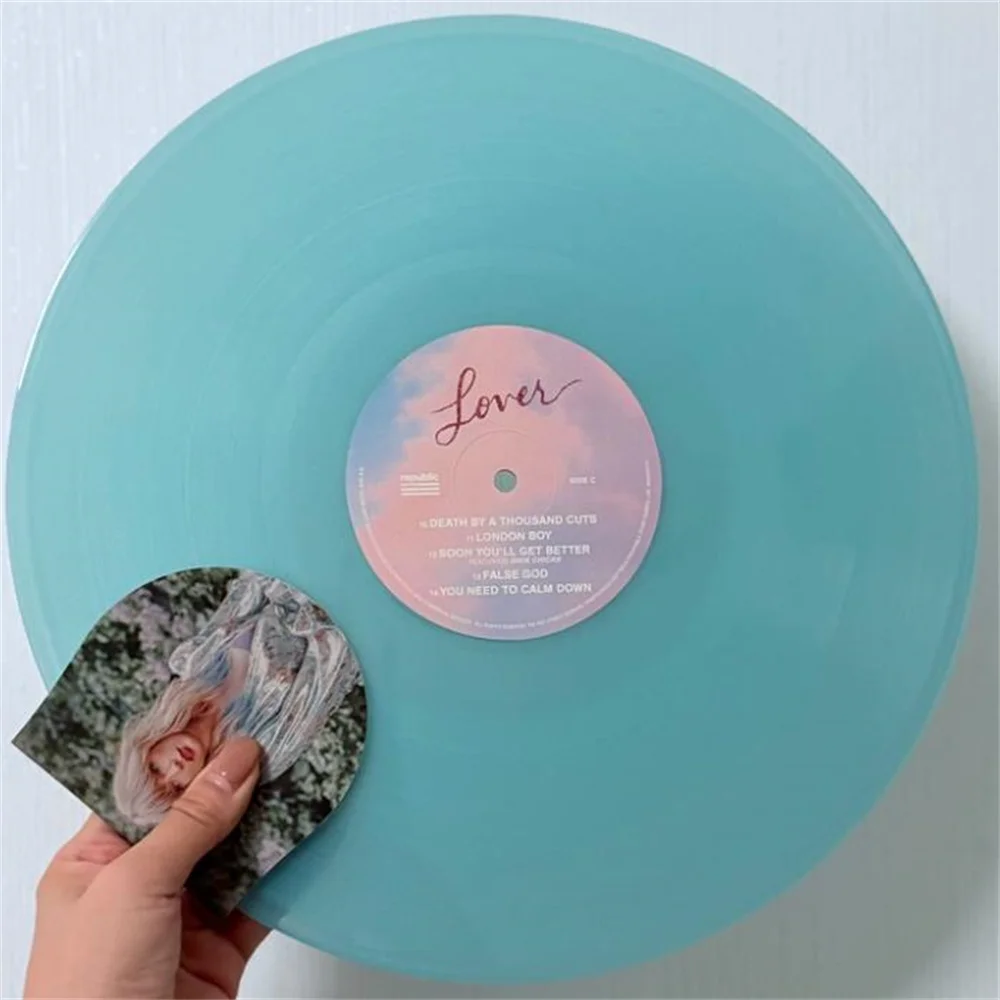 ألبوم سجلات الفينيل للمغني الشهير "العاشق" - قرص تسجيل فينيل مزدوج اللون باللون الوردي والأزرق 2LP