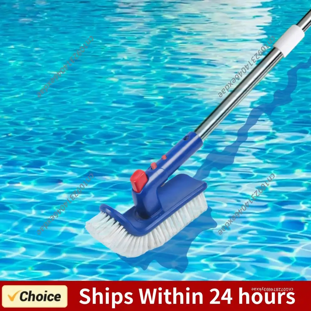 

Щетка для бассейна с изогнутым концом, вращающаяся на 180 градусов, для чистки углов и ступеней, с тонкими щетинками, для чистки спа и гидромассажных ванн