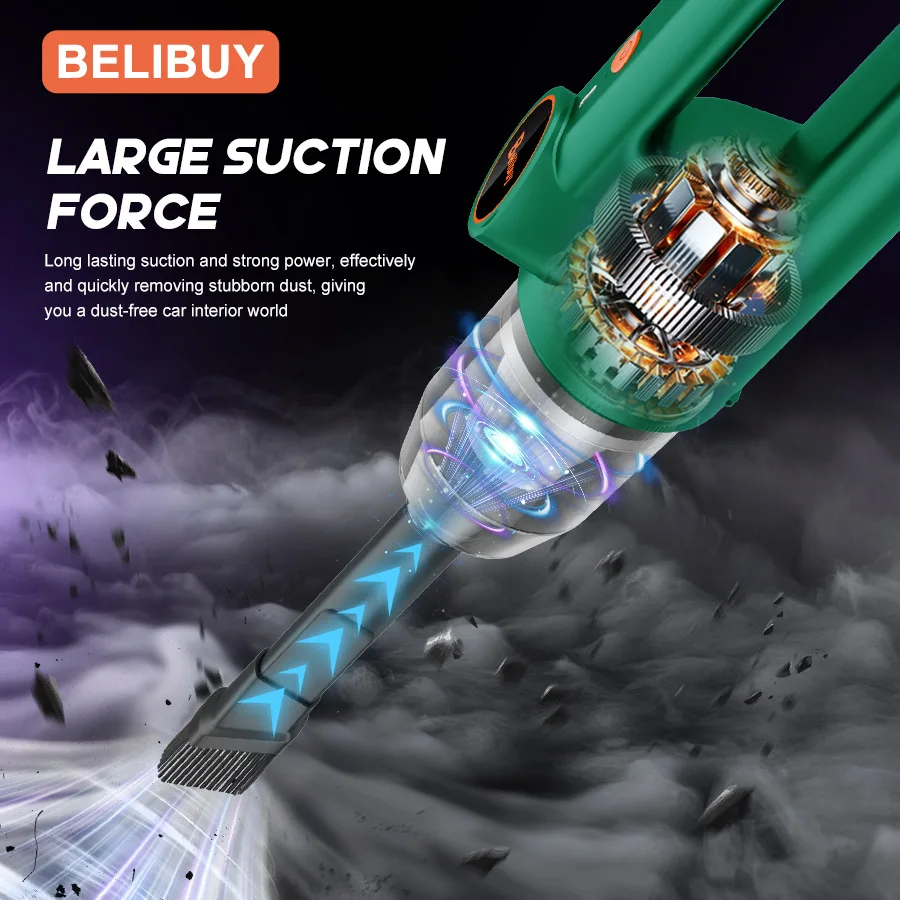 Car Vacuum Cleaner All-in-One Handheld Wireless Charging Portable High-Power Car Dust Blower