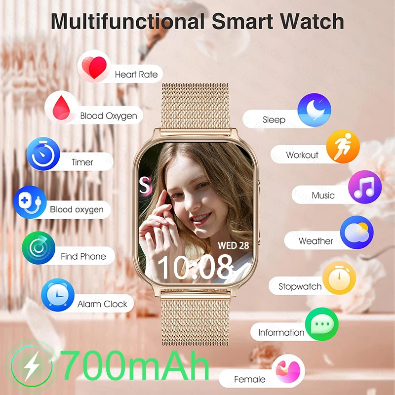 

Women Outdoor Sports Fitness 700mAh Big battery Smart Watch Men Heart Rate GPS Track IP68 Waterproof Bluetooth Call Smartwatches
