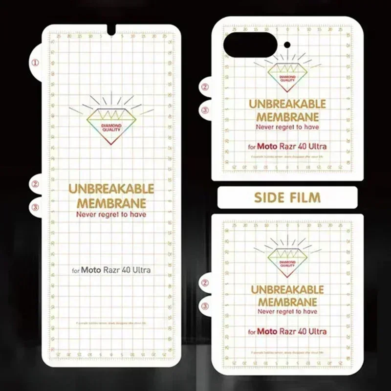 Película de hidrogel para Motorola Razr 40 Ultra, Protector de pantalla, película protectora frontal y trasera para Moto Razr 40 HD