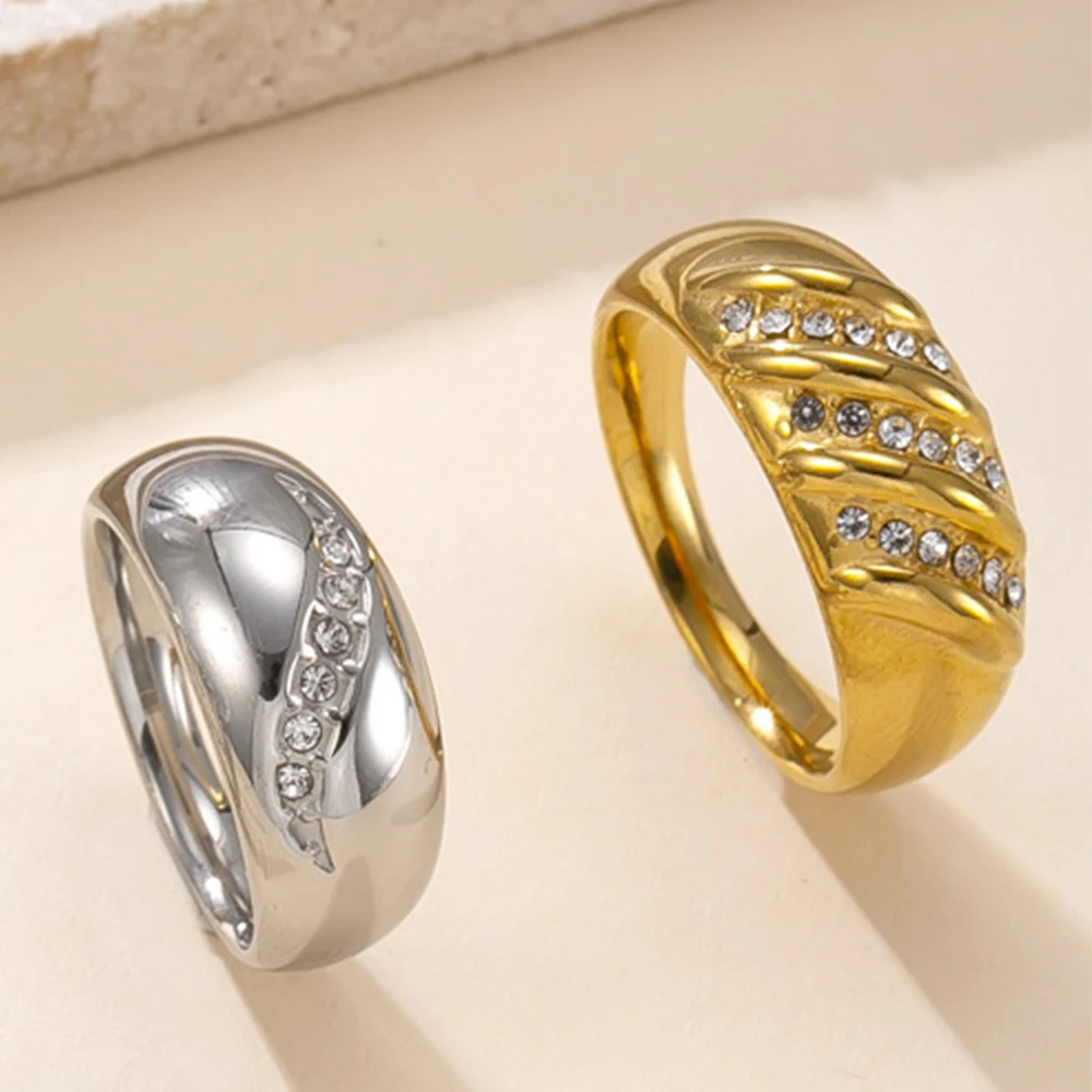 

Gorgeous Multilayer Winding Women Wedding Ring Band Female Finger-rings for Party Luxury Cubic Zirconia Jewelry Valentine's Gift