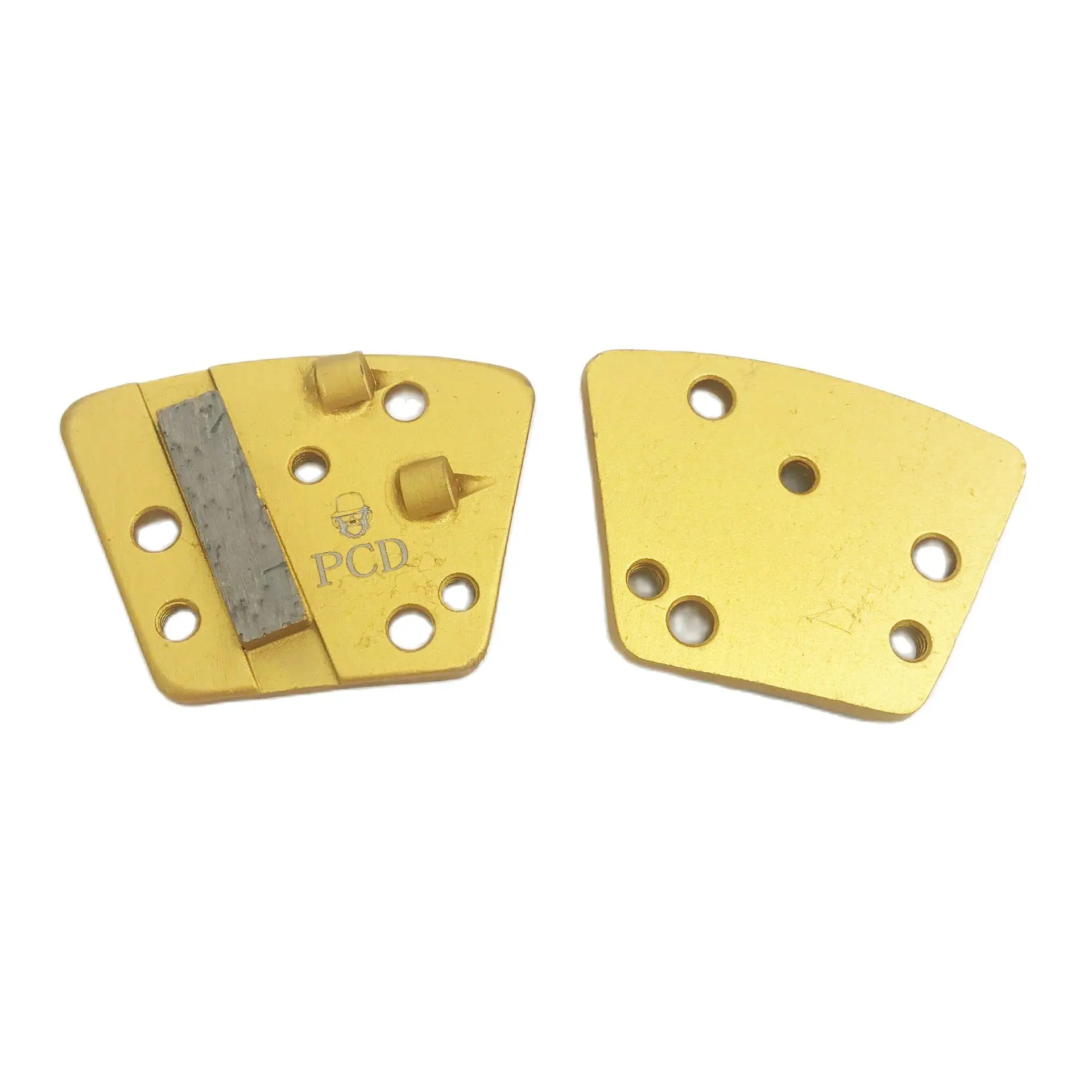 Trapezoid PCD Grinding Plate Disc Diamond Floor , 2 PCS PCD + 1 Wearing Bar