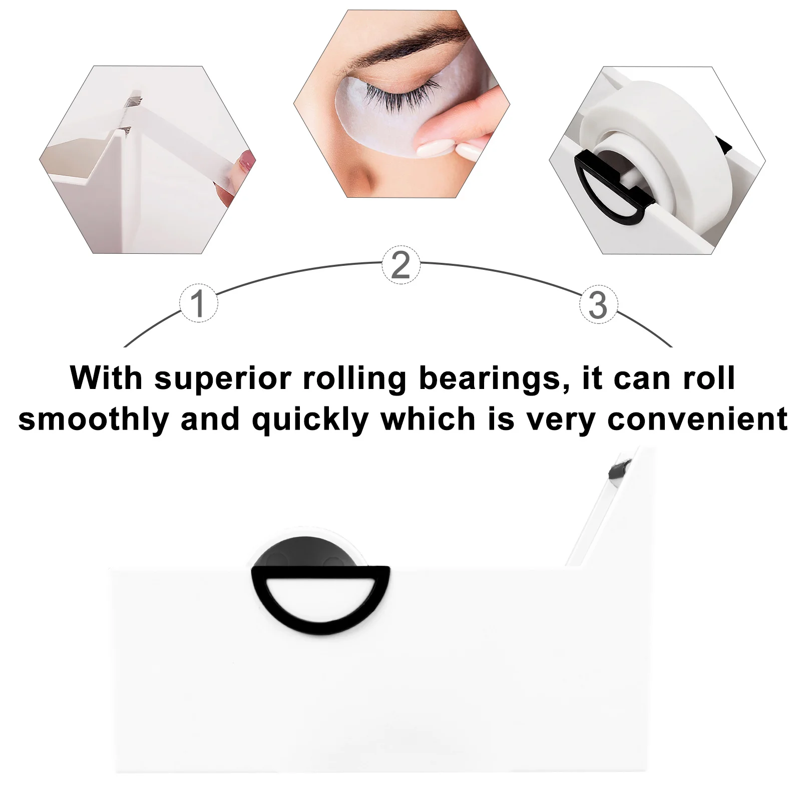 

2pcs Eyelash Tape Cutter For Makeup Tools, Plastic Grafting Eyelash Cutting Tool, Adhesive Tape Dispenser, Rust-Proof Blade,