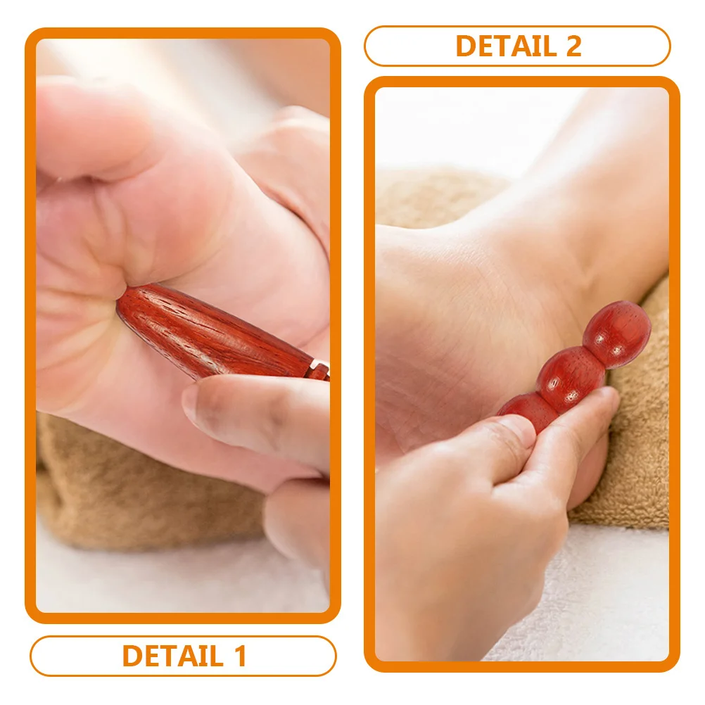 

4Pcs Body Massage Rods Wooden Acupoint Sticks Foot Massager Lightweight Portable Home Use Massage Foot Scraping Massager