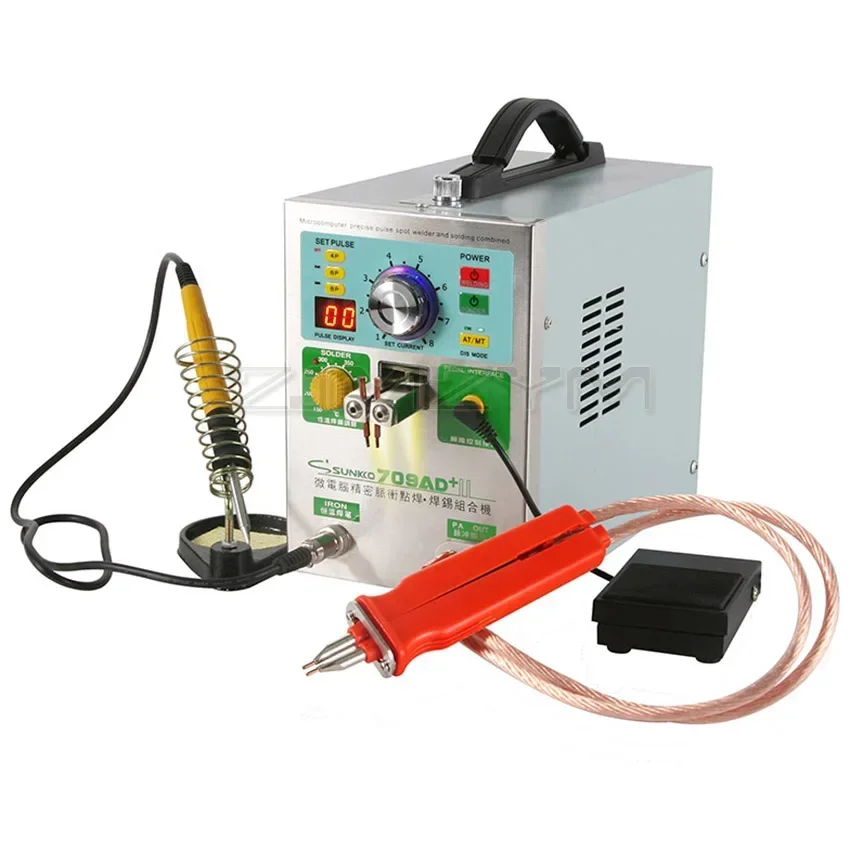 SUNKKO 709AD+ Spot Welding Machine 3.2kw Pulse Induction Automatic Spot Welder For 18650 Battery Pack welding Nickel Strip 70B P