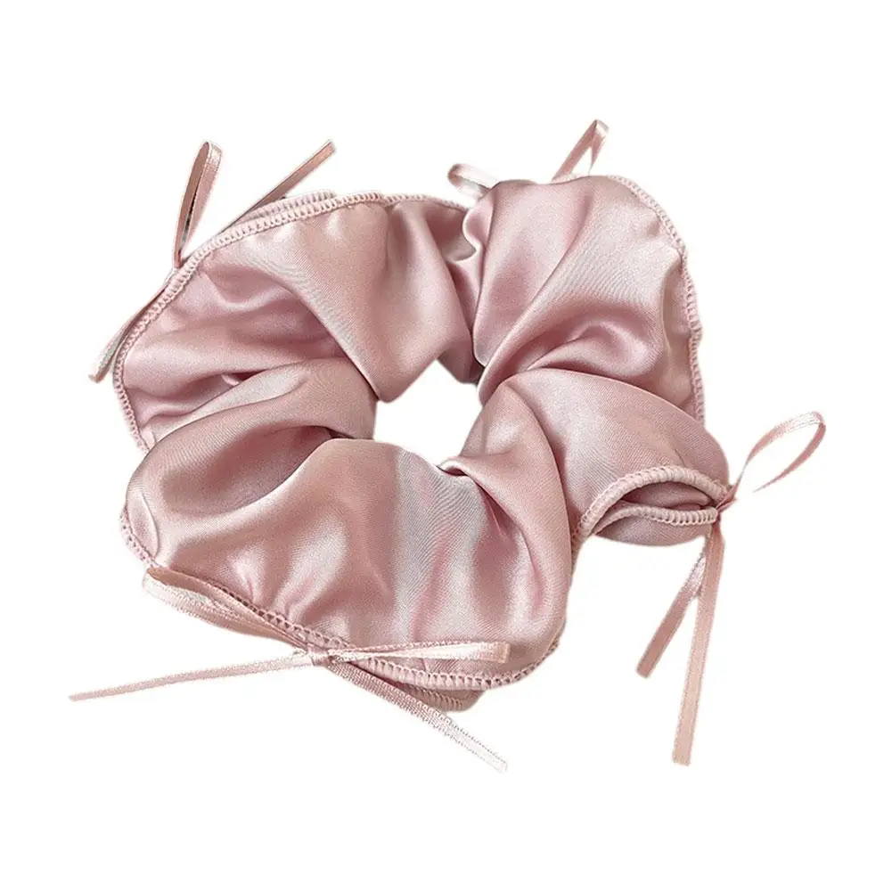 Ballet Style Ribbon Bow Hair Tie Damski Satin Large String Head Size Headwear Band Akcesoria Scrunchie Hair New Bal K7G5