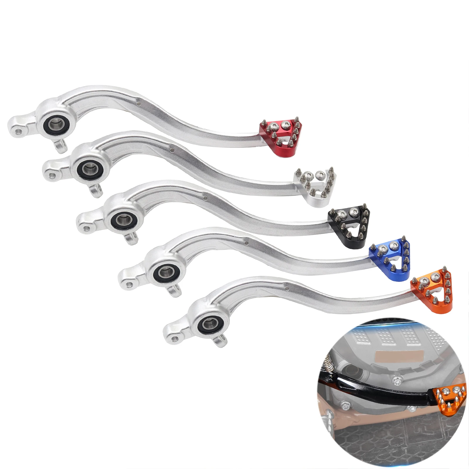 Palanca de Freno de Pie para Motocicleta Husqvarna TE FE 17-23 TC125 FC FS 16-22 TC250 TX FX 17-22 125 250 250I 300 300I 350 350S 450 501