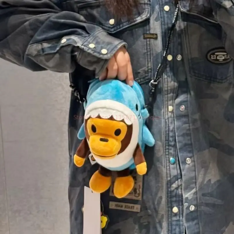 

Japanese Kawaii Cute Monkey And Mushroom Cartoon Mini Messenger Bag for Kids Parent-Child Mobile Phone Travel Storage Bag