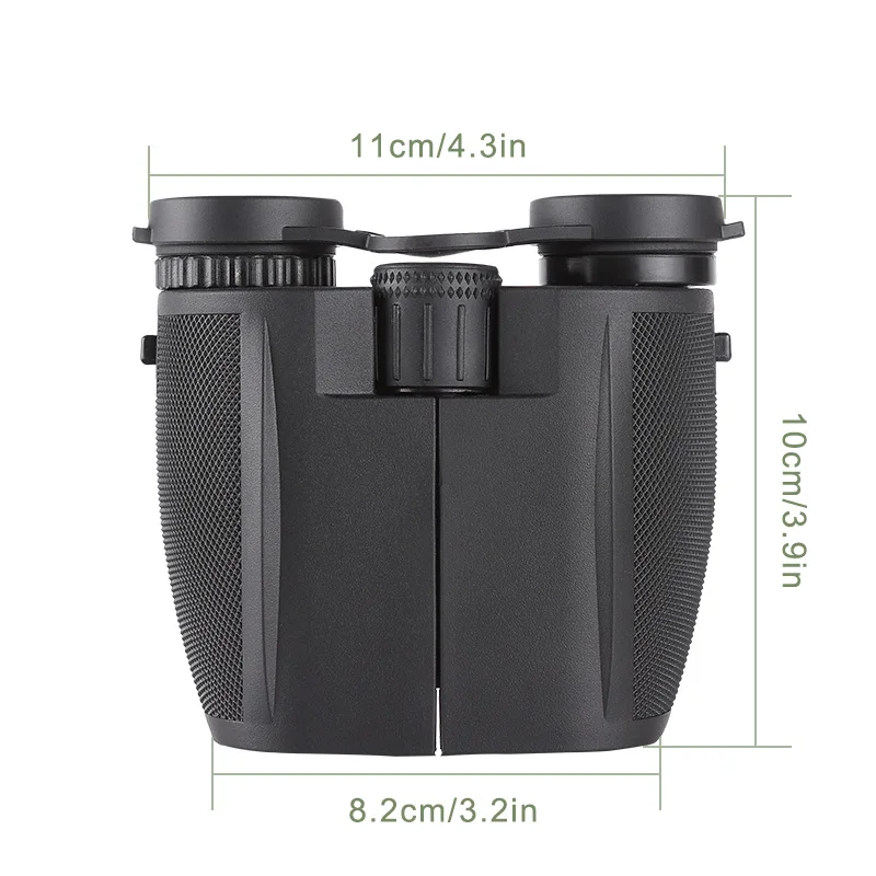 Imagem -03 - Binóculos hd Poderosos Portáteis Binóculos Binocular Telescópio para Atividades ao ar Livre Camping Caminhadas Adultos Crianças 10x25