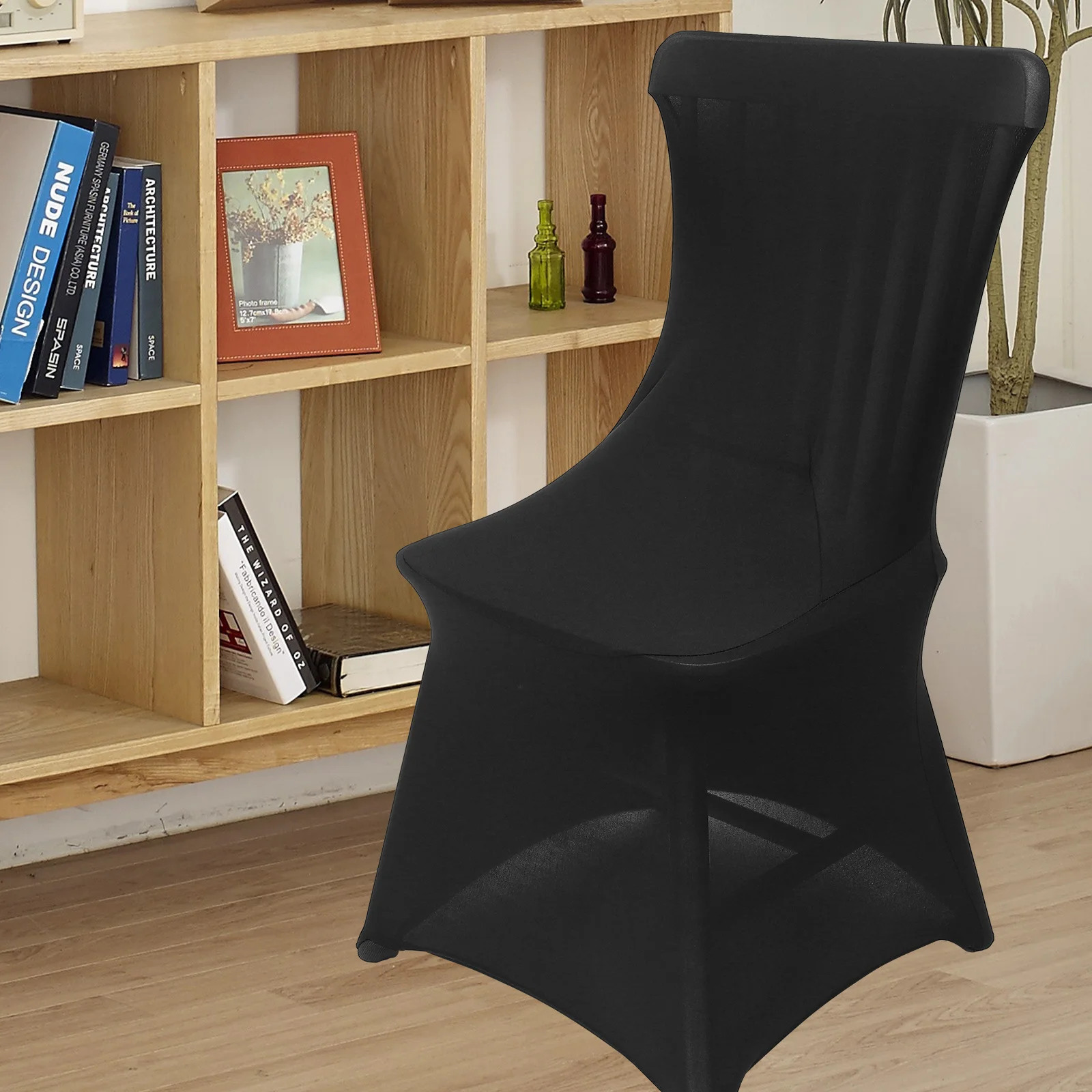 

2Pcs Stretchy Chair Cover Armless High Elasticity Dining Chair Protector for Kitchen Meeting Banquet Celebration Event Use