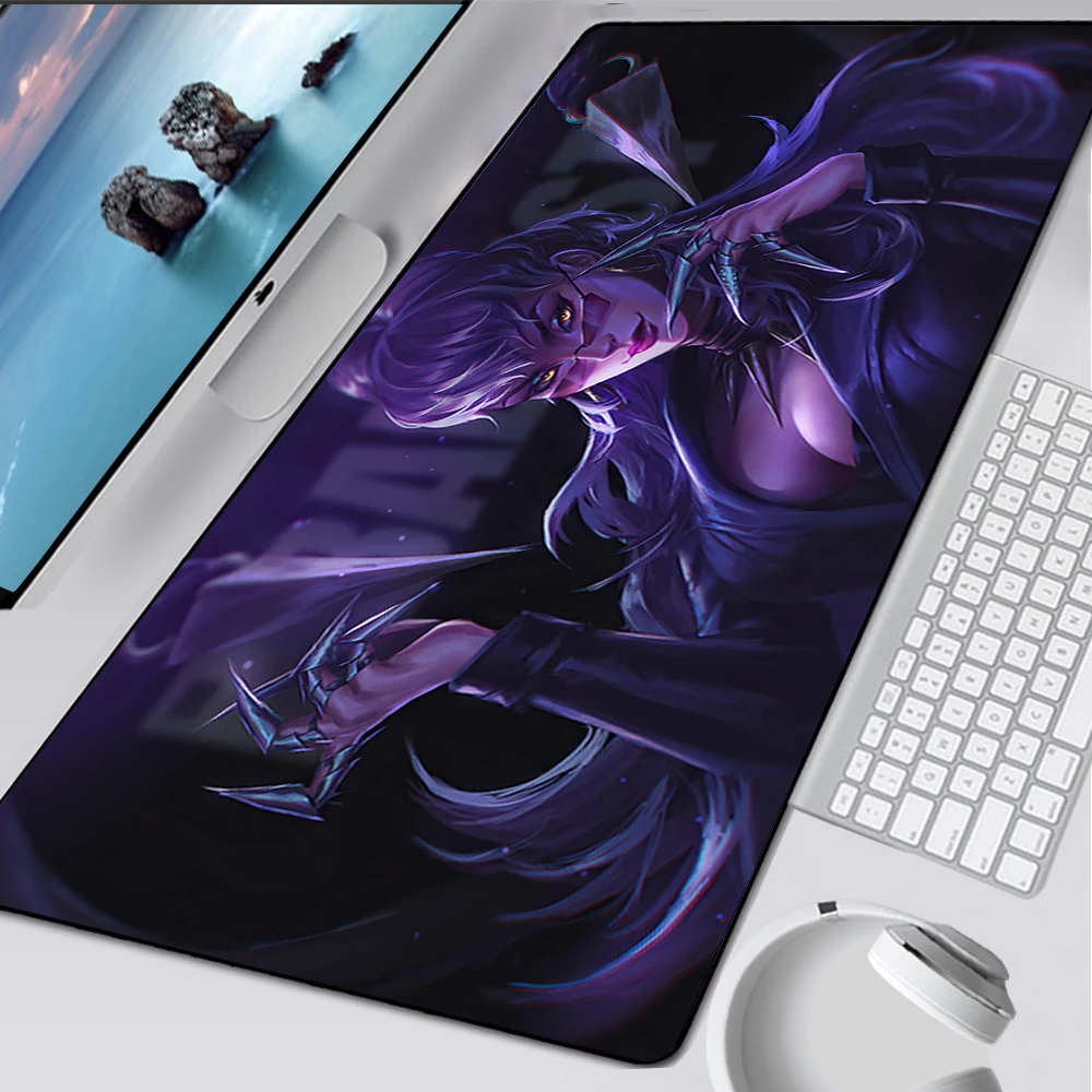 Imagem -02 - Evelynn League of Legends Grande Gaming Mouse Pad Computador Mousepad pc Gamer Mouse Mat Laptop Mausepad Xxl Tapete de Teclado Tapete de Mesa