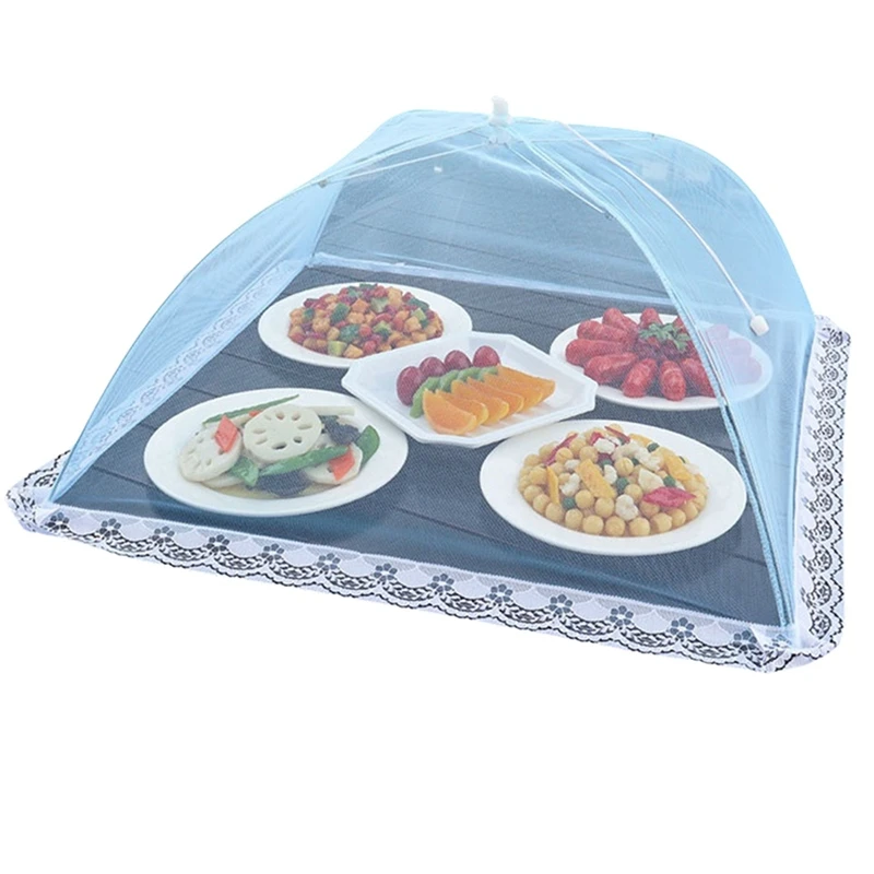 Folding Food Net Cover, Fly And Mosquito Proof -Up Food Cover, Breathable Cover 50X50cm Kitchen Supplies