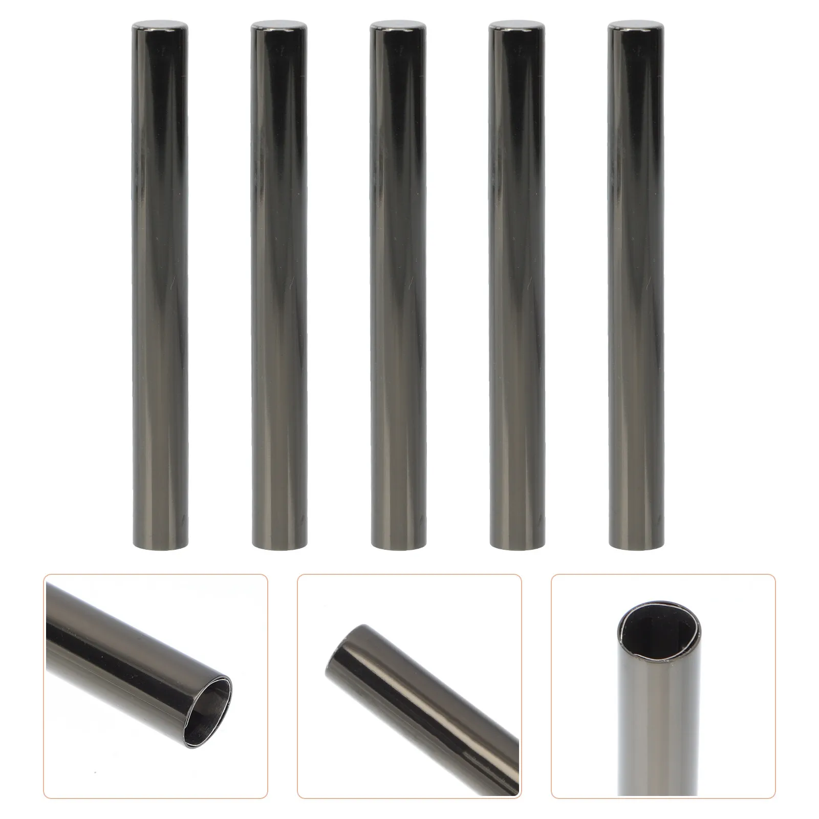 

5 шт. колпачков для кистей для маникюра из цинкового сплава, защитные металлические колпачки для кистей для ногтей, светонепроницаемые, для профессиональных салонов