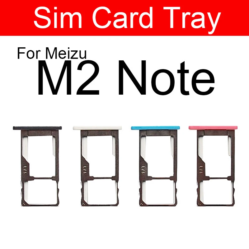 Sim Card Tray Holder For Meizu Meilan M2 M3 M5 M6 Note M571c Sim  Reader Card Slot Adapters Socket Replacement Repair Parts