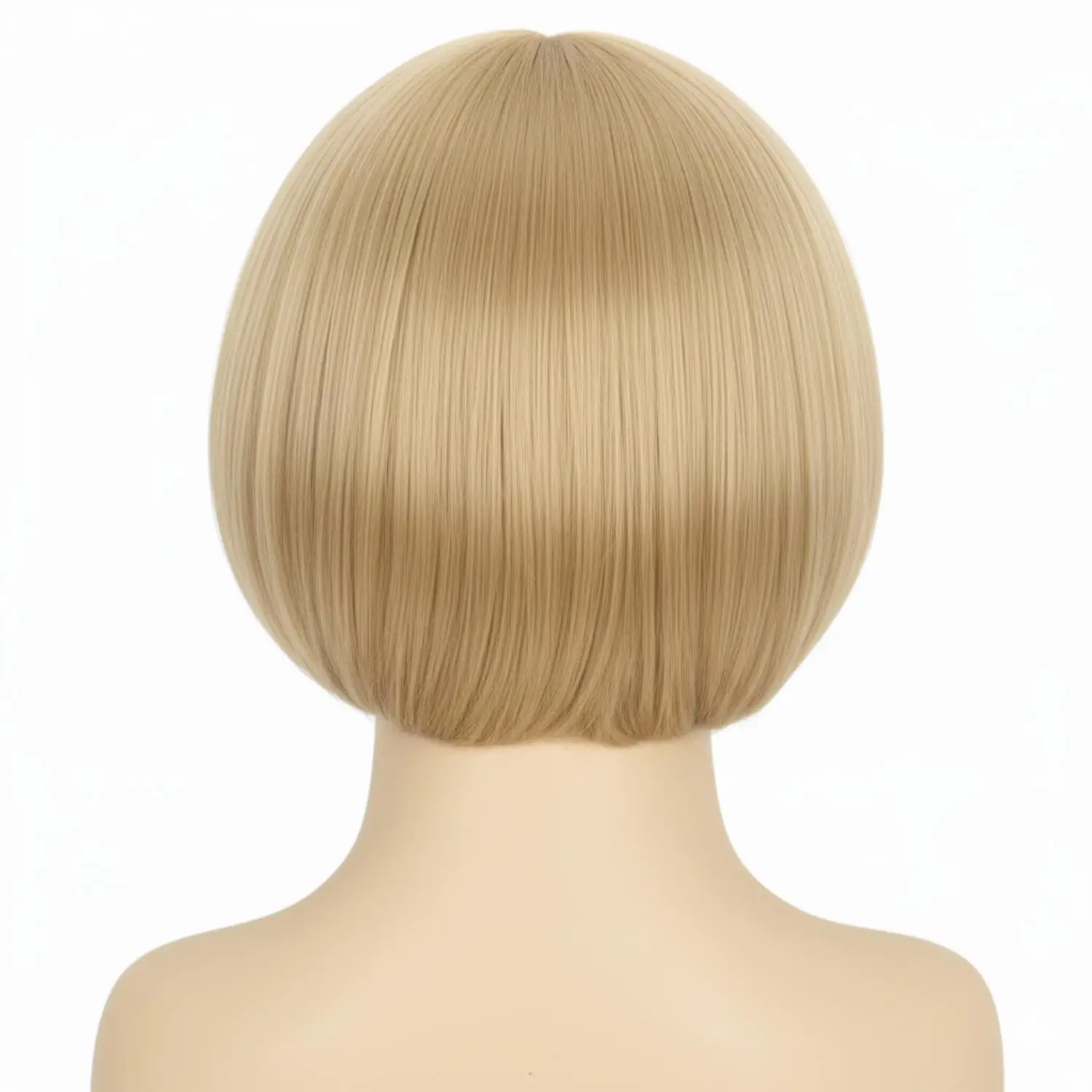 Unisex Blonde Funny Wigs for Men Bowl Cut Synthetic Wig Crazy Fun Party Wigs Women Mushroom Hair Wig for Halloween Christmas
