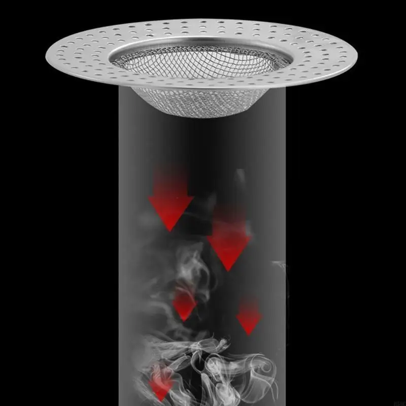 H58C Kitchen Sink Strainer Bathtub Drain Protector Hair Catcher Mesh Round Drain Cover Prevent Residues From Clogging