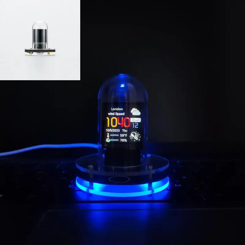 Nixie Tube Clock Table Clock Electronic Photo Album Weather Clock Smart Weather Station Desktop Ornament Bitcoin Price Tracker