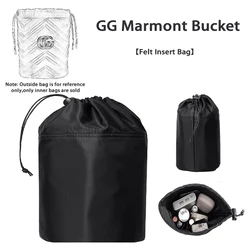 EverToner Purse Organizer Insert  For GG Marmont Bucket Nylon Inner Liner Bag Makeup Storage Multi-funcational Drawstring Bag