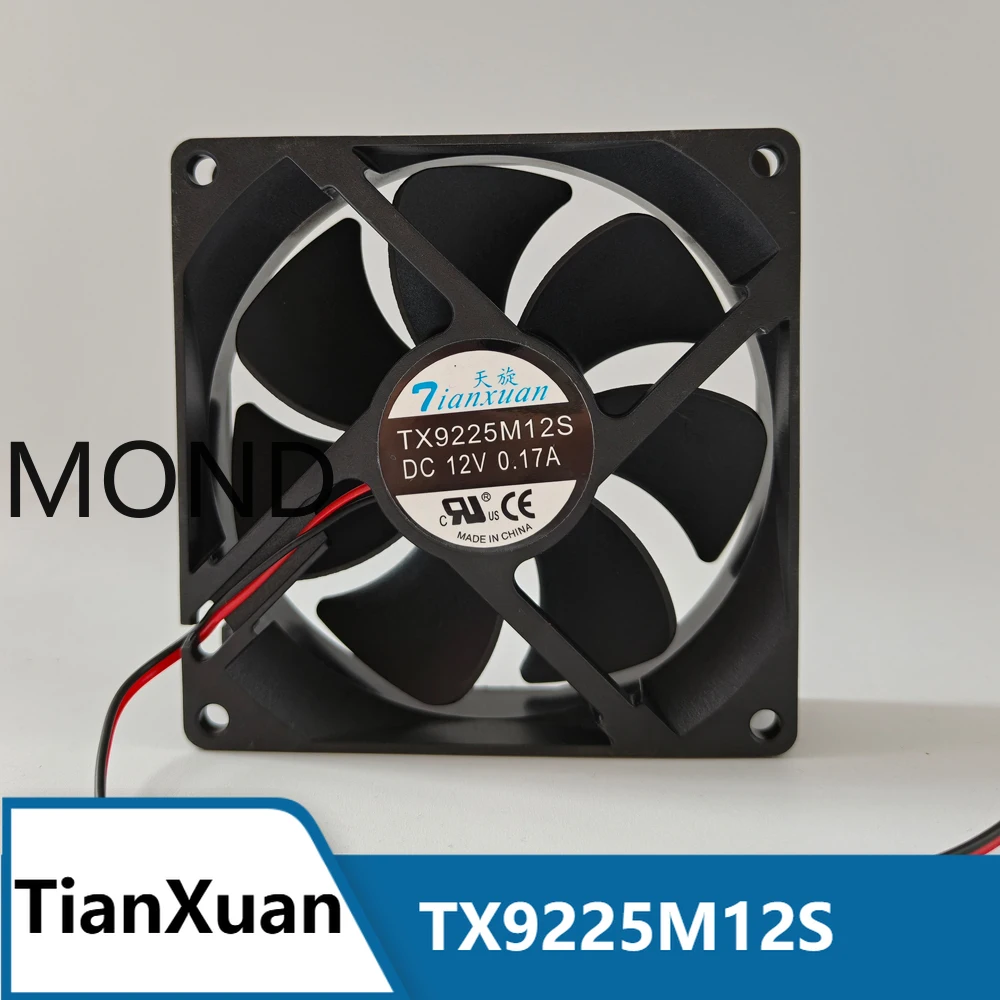 TX9225M12S ทำความเย็น Tianxuan แหล่งจ่ายไฟพัดลมทำความเย็นหม้อน้ำซีพียู9225 12V 0.17A 0.19A 9ซม. 92*92*25มม. 2สาย