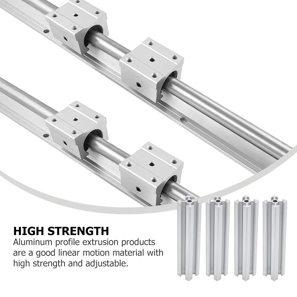 4 Pcs Aluminum Profile T Slot Extrusion Guide Rail CNC Corner Brackets Linear Equipment Frame Industrial Profiles