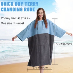 MUTAO medium and long sleeved changing cloak, absorbent quick drying bathrobe, diving, surfing, and swimming towel