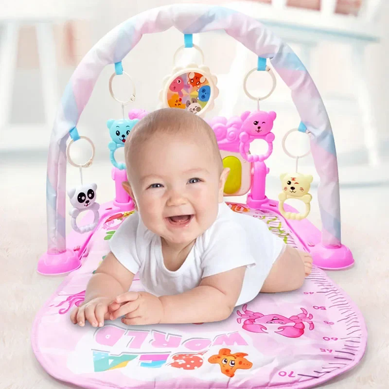 New Baby Play Gym Kick Play Piano Detachable Washable Musical Activity Mat Educational Rack Toys for Infants Toddlers Baby Must