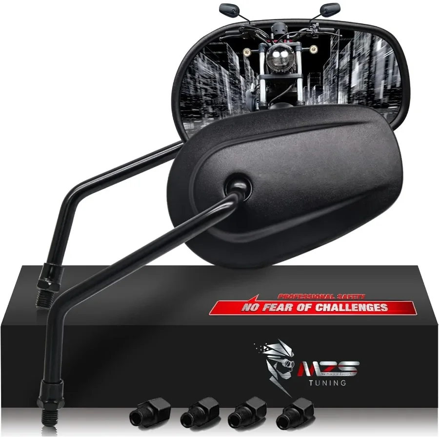 

Black Motorcycle Mirrors 10MM Heavy Duty Aluminum Universal Motorbike Rear View Side Mirror Adjustable for Street Naked Bike To