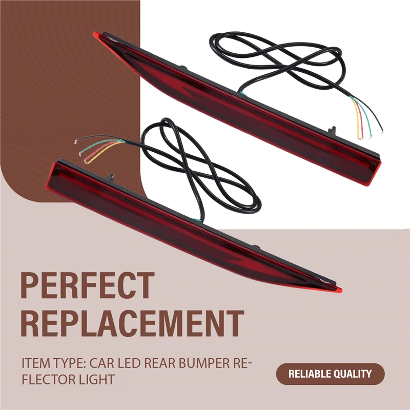 

For Toyota Yaris Vios 2022-2023 Compatible Car LED Rear Bumper Reflectors Brake Lights Turn Signals Lamp Units