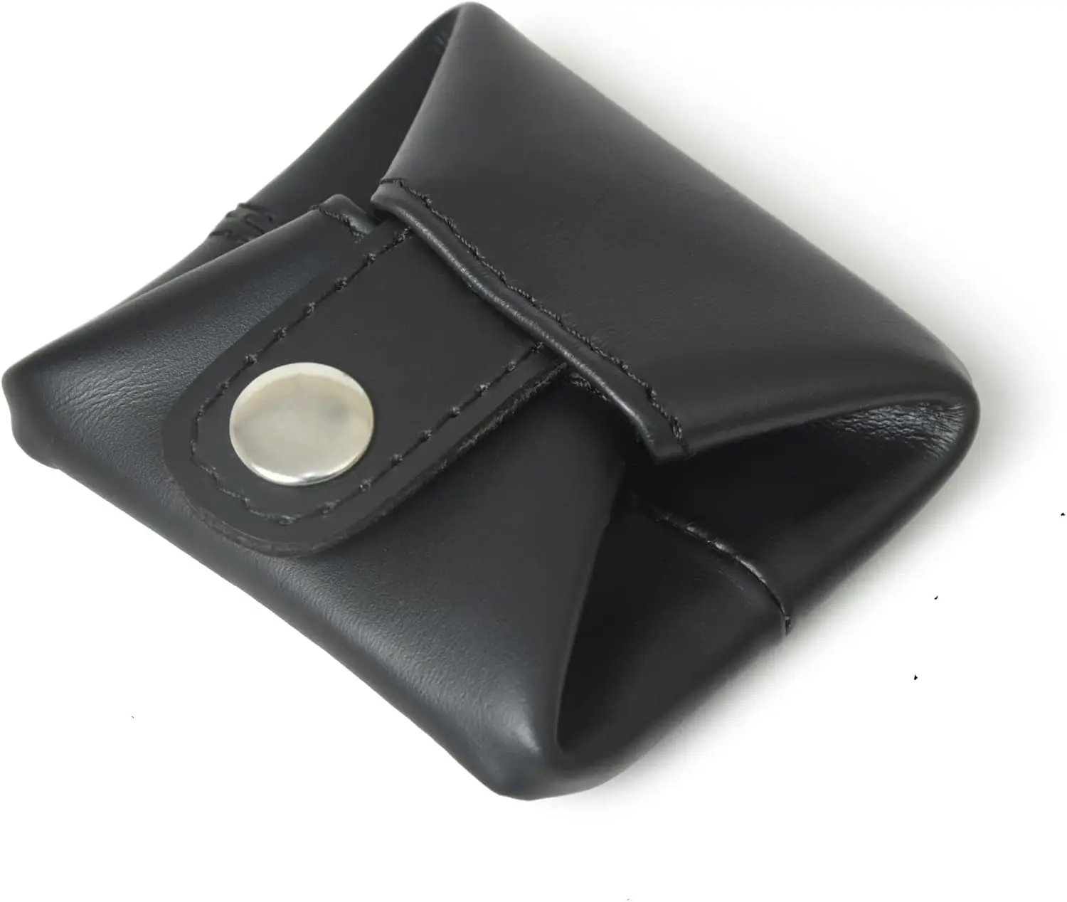 Monedero de Cuero Premium, Mini Cartera para Hombre y Mujer, Portamonedas Artesanal en Negro