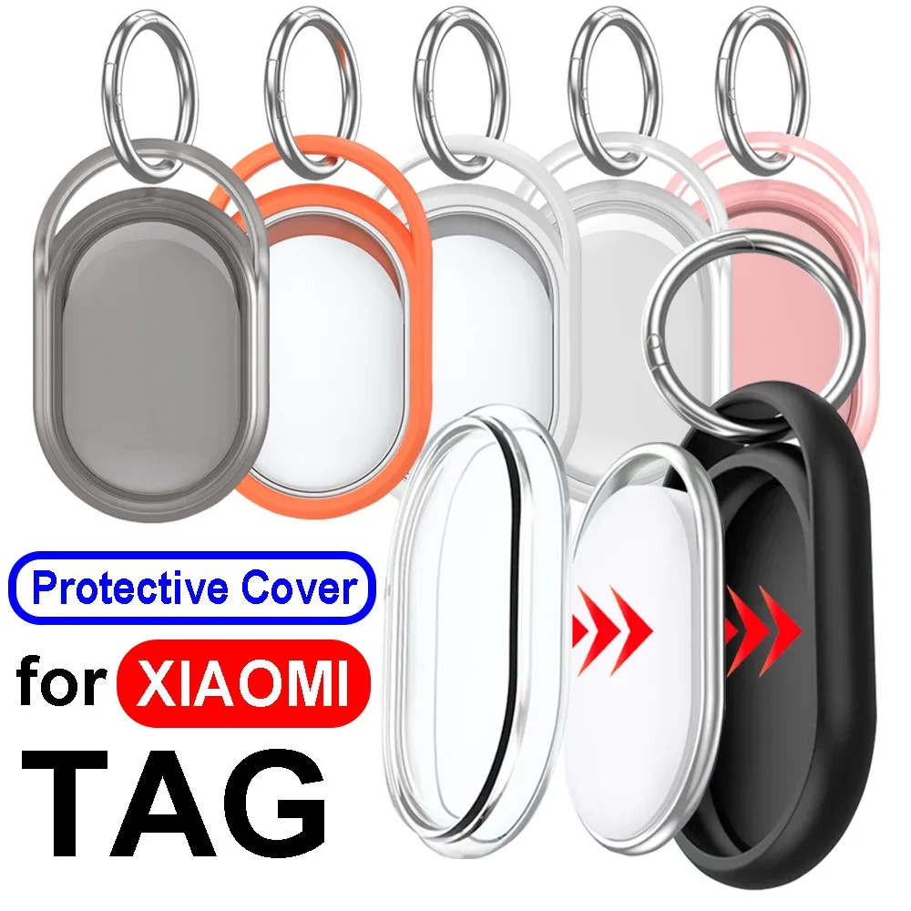 

For XIAOMI Tag Protector Full Cover Waterproof Anti-Scratch TPU Cover Positioning Protective Skin Cover Keychain for Xiaomi Tag