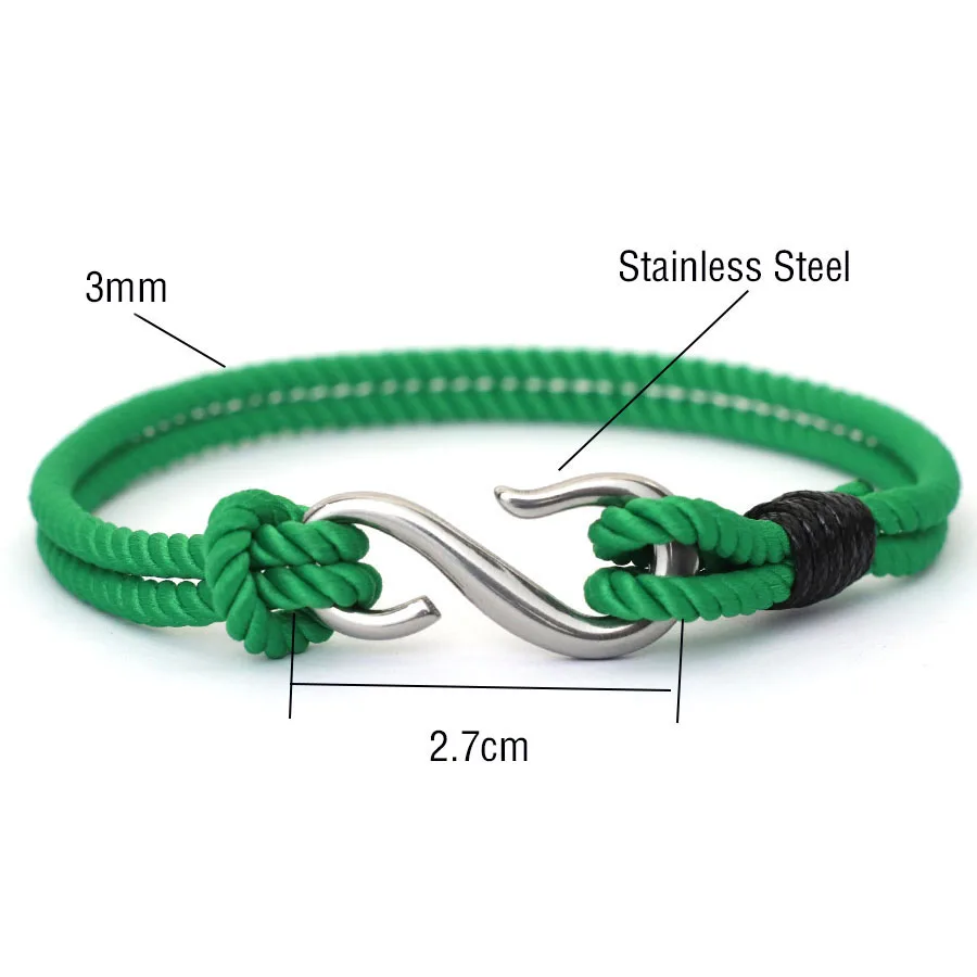 New Design 3mm Thin String Bracelet For Men Handmade Unfading Nautical Wrap Rope Braslet Lucky Red Thread Braclet Pulseria Homme