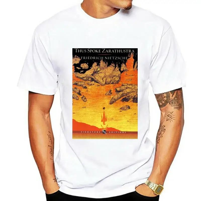 Men t-shirt Thus Spoke Zarathustra Friedrich Nietzsche Vintage Book Cover tshirt Women t shirt