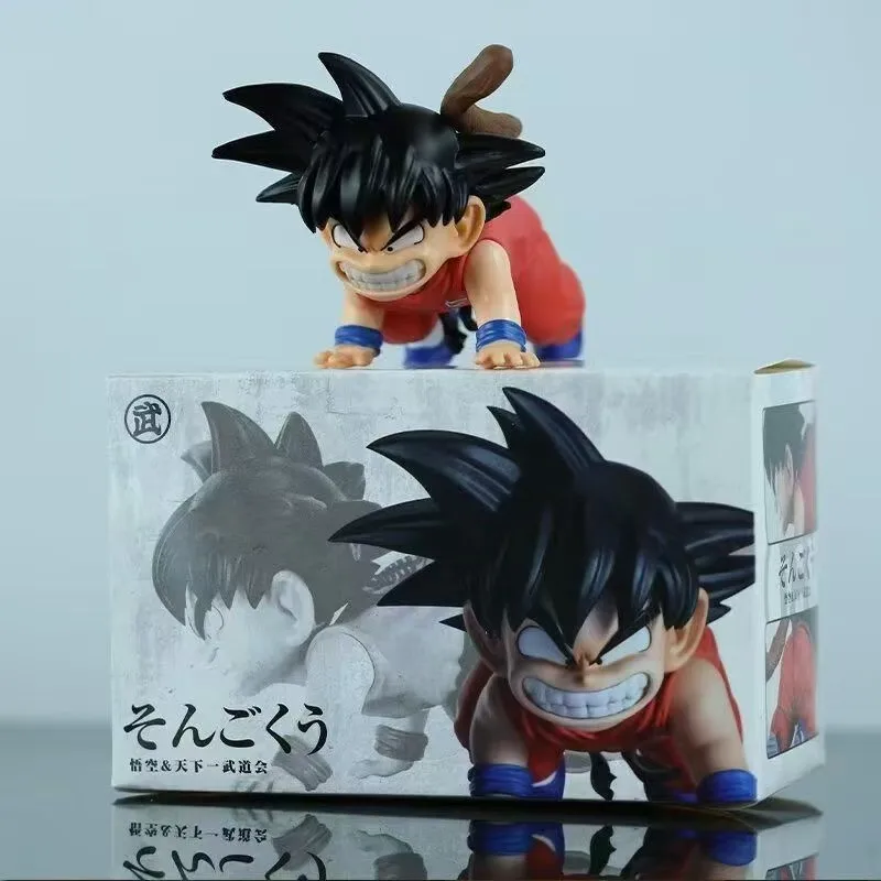 Figura Coleccionable de Goku Pequeño Gateando del Torneo Mundial de Artes Marciales de Dragon Ball, Muñeco de Dibujos Animados, Venta al Por Mayor