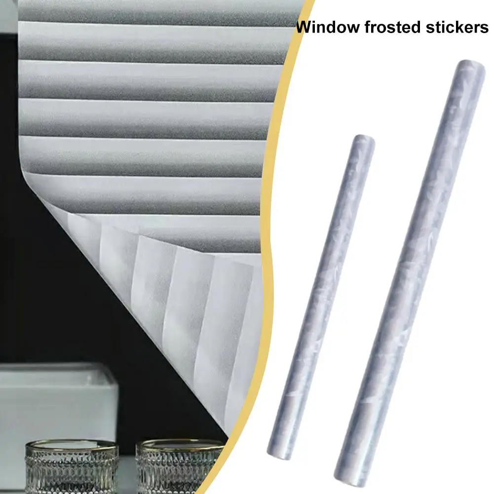 Plastic Sealed Small Roll Electrostatic Non-adhesive Film Scrub Bathroom Sticker Office Bathroom Glass Window I1T8