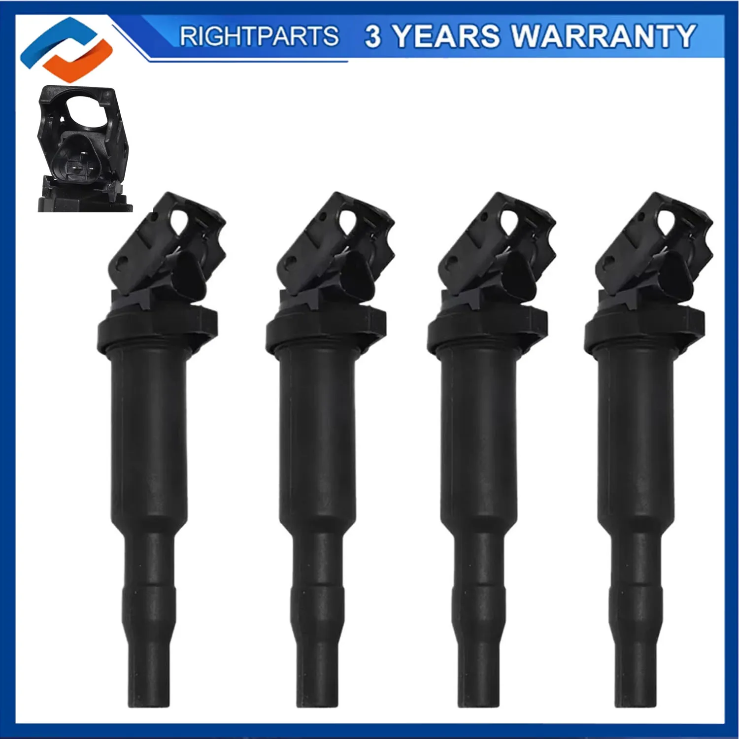 

4pcs For PEUGEOT 208 1.4 1.6L 308 3008 207 2008 508 5008 2012 Partner Tepee Citroen C3 C4 BMW 318i E46 Ignition Coil 0221504470