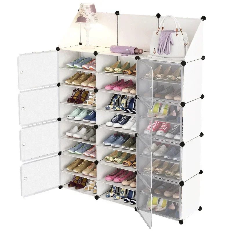 Multi Plastic Shoe Rack Cabinet Organizer Storage Waterproof Shoe Storage Cabinet Box Modern Rack Resin