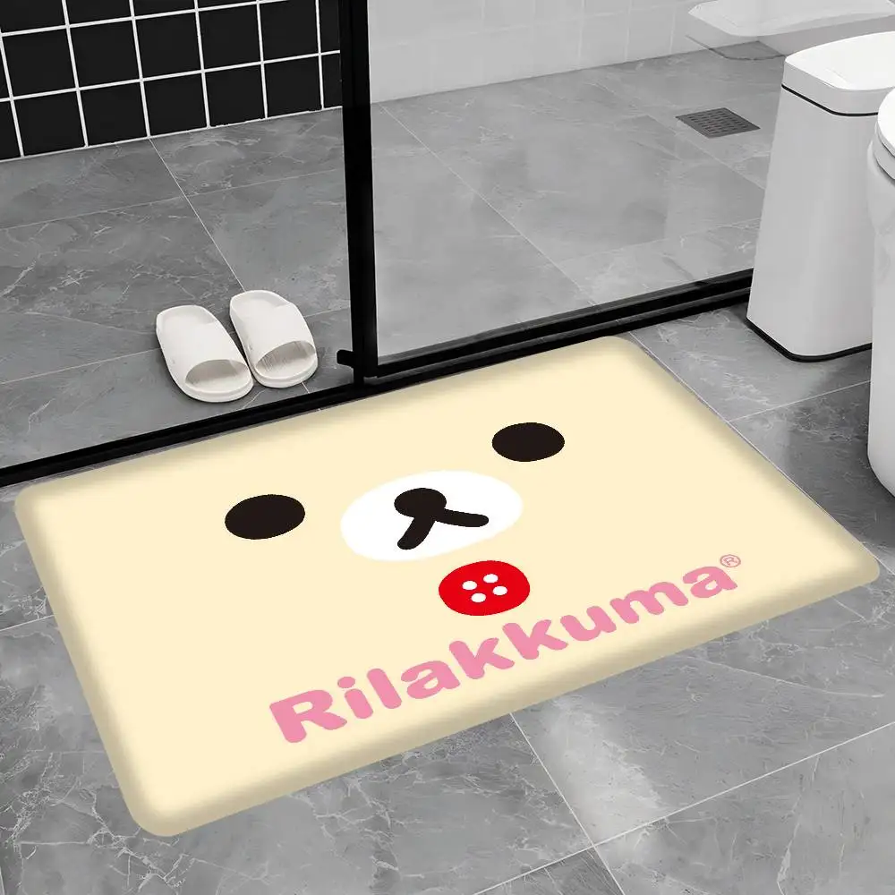 Popular Cute R-Rilakkumas Bear Kitchen Mat Cheaper Anti-slip Modern Living Room Balcony Printed Modern Home Decor