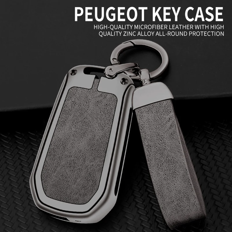 

Кожаный Автомобильный металлический чехол для ключей, чехол для Peugeot 3008 208 308 508 408 2008 307 для Citroen C4 C4L CACTUS C3 C6 C8, аксессуары