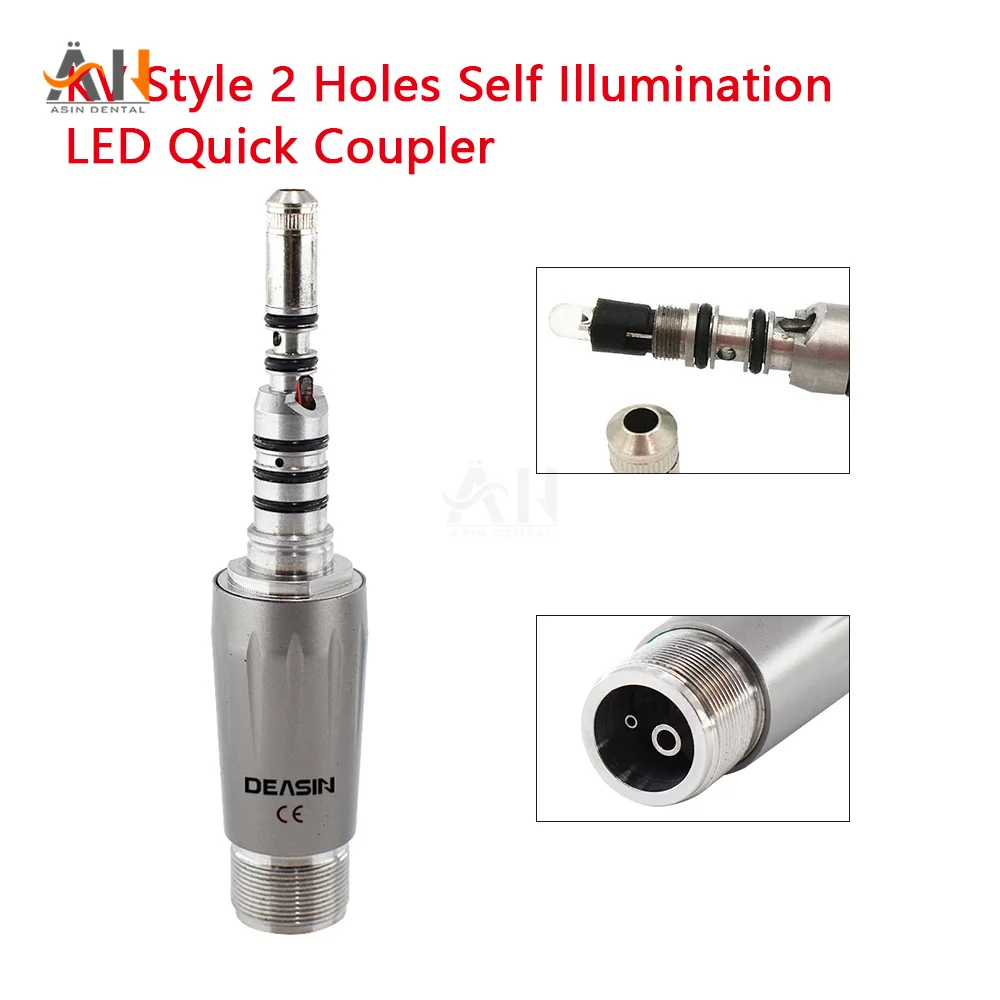 Dental Coupling 4Holes LED Coupler 6Holes Adapter For KAVO NSK Sirona LED Fiber Optic High Speed Turbine Handpiece