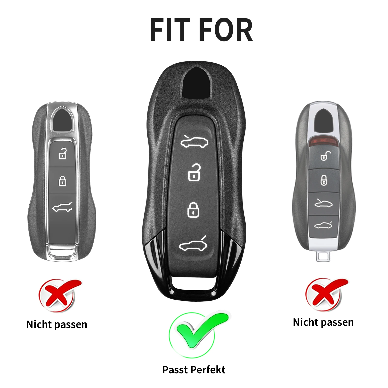 Key Fob Cover for Porsche EV 2025 With Key Chain Key Fob Case for Taycan 2022 Key Protector for Macan Ev Smart Accessories 2024