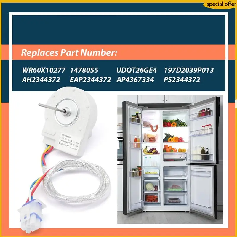 Substituição atualizada do motor do ventilador do evaporador do refrigerador a50i wr60x10277 para ge geladeira freezer evap substituir peças 197d2039p013