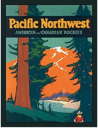 1pcsPacific Northwest Metal Sign: Train and Railroad Decor Wall Accent